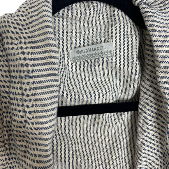 World Market Blue and Cream Fringe Vest Duster OS - Picture 5 of 10